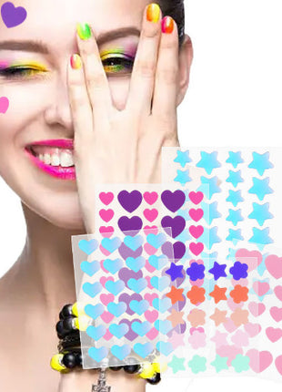 Colored Loving Heart Facial Hydrocolloid Acne Patch