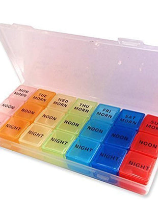 21 grid rainbow medicine box pill box