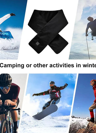 USB Women Men Heating Scarf Temperature Scarf 3 Gears Adjustable USB Charging Heat Control Neck Warmer For Cycling Camping USB Heated Scarf - Temperature Adjustable Heating Scarf