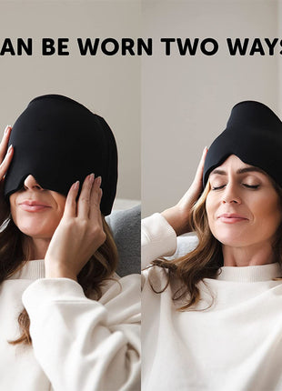 Migraine Relief Hat Ice Pack Headache Relief Gel Eye Mask