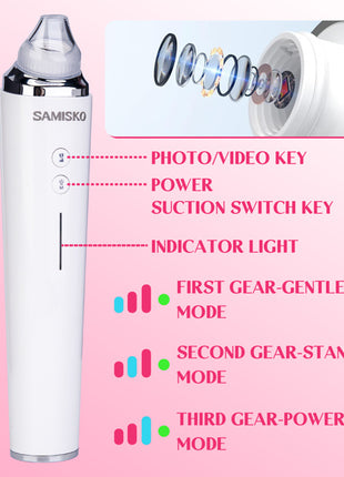 Vacuum Blackhead Analyzer With 6 Suction Heads